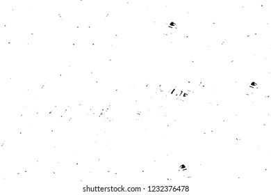 Grunge overlay layer. Abstract black and white vector background. Monochrome vintage surface with dirty pattern in cracks, spots, dots. Old wall in dark horror style design