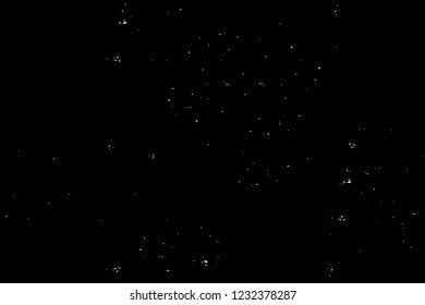 Grunge overlay layer. Abstract black and white vector background. Monochrome vintage surface with dirty pattern in cracks, spots, dots. Old wall in dark horror style design