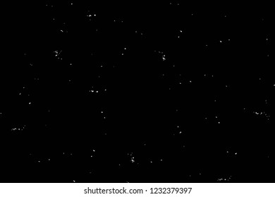 Grunge overlay layer. Abstract black and white vector background. Monochrome vintage surface with dirty pattern in cracks, spots, dots. Old wall in dark horror style design