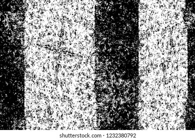 Grunge overlay layer. Abstract black and white vector background. Monochrome vintage surface with dirty pattern in cracks, spots, dots. Old wall in dark horror style design