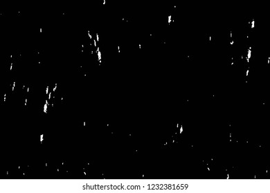 Grunge overlay layer. Abstract black and white vector background. Monochrome vintage surface with dirty pattern in cracks, spots, dots. Old wall in dark horror style design