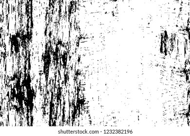 Grunge overlay layer. Abstract black and white vector background. Monochrome vintage surface with dirty pattern in cracks, spots, dots. Old wall in dark horror style design