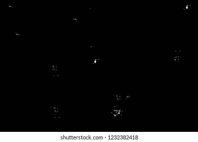 Grunge overlay layer. Abstract black and white vector background. Monochrome vintage surface with dirty pattern in cracks, spots, dots. Old wall in dark horror style design
