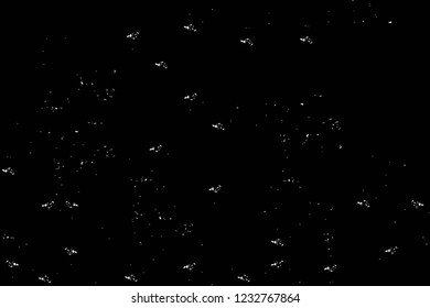 Grunge overlay layer. Abstract black and white vector background. Monochrome vintage surface with dirty pattern in cracks, spots, dots. Old wall in dark horror style design