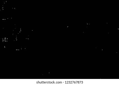 Grunge overlay layer. Abstract black and white vector background. Monochrome vintage surface with dirty pattern in cracks, spots, dots. Old wall in dark horror style design