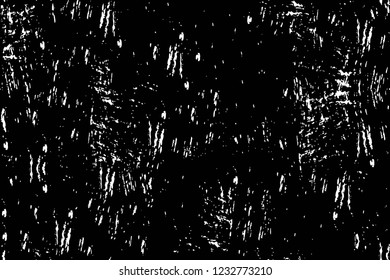 Grunge overlay layer. Abstract black and white vector background. Monochrome vintage surface with dirty pattern in cracks, spots, dots. Old wall in dark horror style design