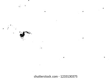 Grunge overlay layer. Abstract black and white vector background. Monochrome vintage surface with dirty pattern in cracks, spots, dots. Old wall in dark horror style design