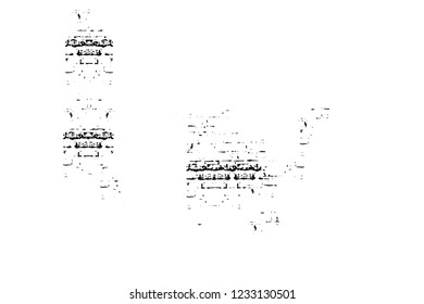 Grunge overlay layer. Abstract black and white vector background. Monochrome vintage surface with dirty pattern in cracks, spots, dots. Old wall in dark horror style design