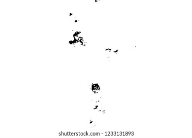 Grunge overlay layer. Abstract black and white vector background. Monochrome vintage surface with dirty pattern in cracks, spots, dots. Old wall in dark horror style design