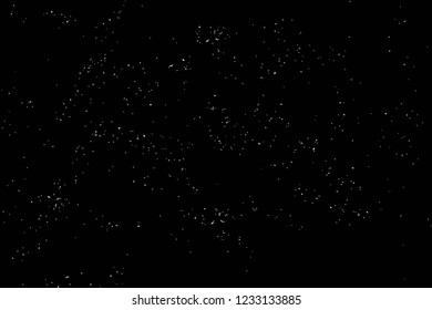 Grunge overlay layer. Abstract black and white vector background. Monochrome vintage surface with dirty pattern in cracks, spots, dots. Old wall in dark horror style design