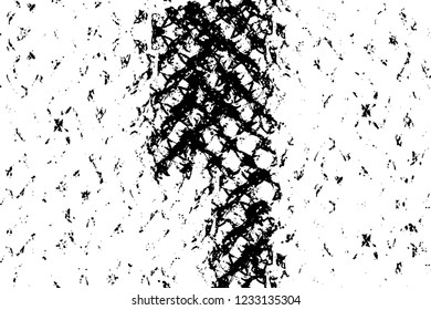 Grunge overlay layer. Abstract black and white vector background. Monochrome vintage surface with dirty pattern in cracks, spots, dots. Old wall in dark horror style design