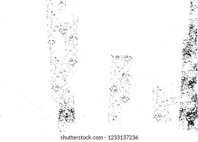 Grunge overlay layer. Abstract black and white vector background. Monochrome vintage surface with dirty pattern in cracks, spots, dots. Old wall in dark horror style design