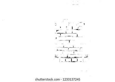 Grunge overlay layer. Abstract black and white vector background. Monochrome vintage surface with dirty pattern in cracks, spots, dots. Old wall in dark horror style design