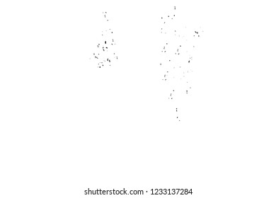 Grunge overlay layer. Abstract black and white vector background. Monochrome vintage surface with dirty pattern in cracks, spots, dots. Old wall in dark horror style design