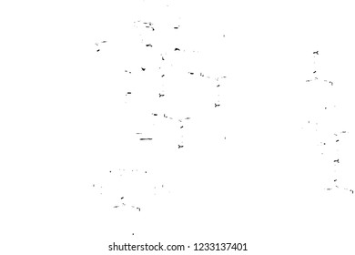 Grunge overlay layer. Abstract black and white vector background. Monochrome vintage surface with dirty pattern in cracks, spots, dots. Old wall in dark horror style design