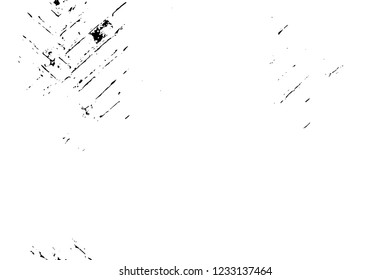 Grunge overlay layer. Abstract black and white vector background. Monochrome vintage surface with dirty pattern in cracks, spots, dots. Old wall in dark horror style design