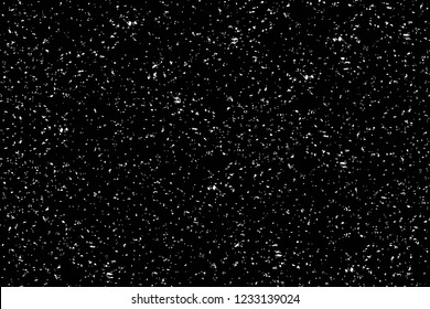 Grunge overlay layer. Abstract black and white vector background. Monochrome vintage surface with dirty pattern in cracks, spots, dots. Old wall in dark horror style design