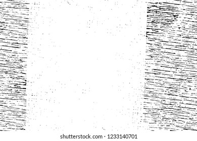 Grunge overlay layer. Abstract black and white vector background. Monochrome vintage surface with dirty pattern in cracks, spots, dots. Old wall in dark horror style design