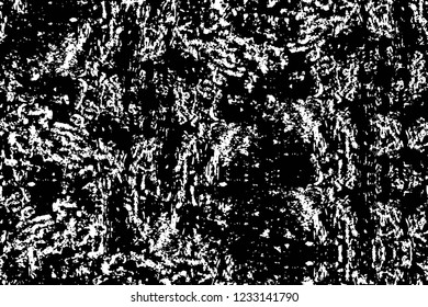 Grunge overlay layer. Abstract black and white vector background. Monochrome vintage surface with dirty pattern in cracks, spots, dots. Old wall in dark horror style design