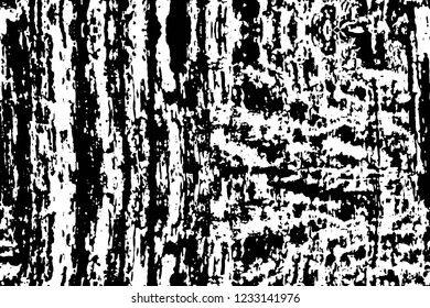 Grunge overlay layer. Abstract black and white vector background. Monochrome vintage surface with dirty pattern in cracks, spots, dots. Old wall in dark horror style design