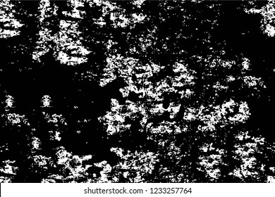 Grunge overlay layer. Abstract black and white vector background. Monochrome vintage surface with dirty pattern in cracks, spots, dots. Old wall in dark horror style design
