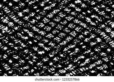 Grunge overlay layer. Abstract black and white vector background. Monochrome vintage surface with dirty pattern in cracks, spots, dots. Old wall in dark horror style design