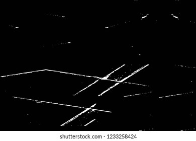 Grunge overlay layer. Abstract black and white vector background. Monochrome vintage surface with dirty pattern in cracks, spots, dots. Old wall in dark horror style design