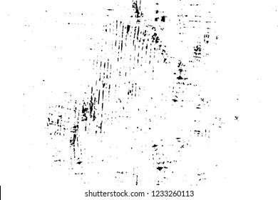 Grunge overlay layer. Abstract black and white vector background. Monochrome vintage surface with dirty pattern in cracks, spots, dots. Old wall in dark horror style design