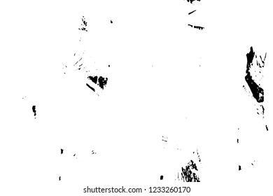 Grunge overlay layer. Abstract black and white vector background. Monochrome vintage surface with dirty pattern in cracks, spots, dots. Old wall in dark horror style design