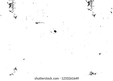 Grunge overlay layer. Abstract black and white vector background. Monochrome vintage surface with dirty pattern in cracks, spots, dots. Old wall in dark horror style design