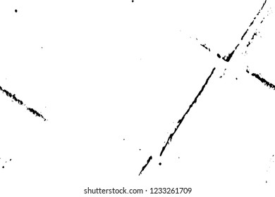 Grunge overlay layer. Abstract black and white vector background. Monochrome vintage surface with dirty pattern in cracks, spots, dots. Old wall in dark horror style design