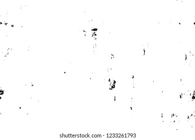 Grunge overlay layer. Abstract black and white vector background. Monochrome vintage surface with dirty pattern in cracks, spots, dots. Old wall in dark horror style design