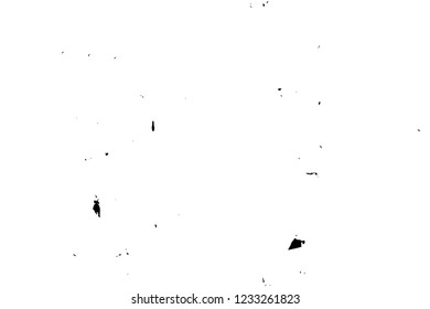 Grunge overlay layer. Abstract black and white vector background. Monochrome vintage surface with dirty pattern in cracks, spots, dots. Old wall in dark horror style design