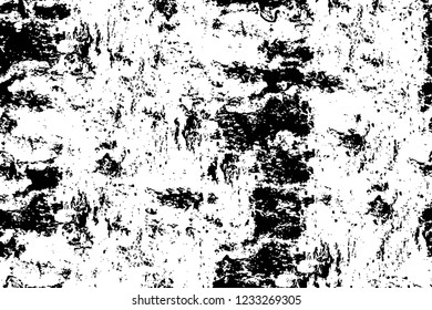 Grunge overlay layer. Abstract black and white vector background. Monochrome vintage surface with dirty pattern in cracks, spots, dots. Old wall in dark horror style design
