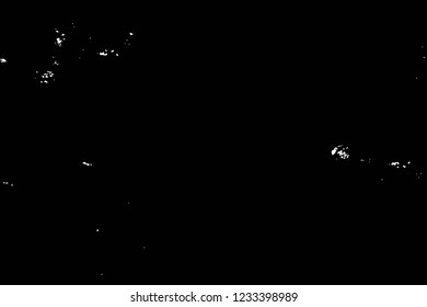 Grunge overlay layer. Abstract black and white vector background. Monochrome vintage surface with dirty pattern in cracks, spots, dots. Old wall in dark horror style design