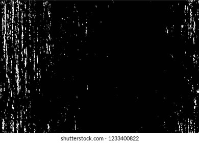Grunge overlay layer. Abstract black and white vector background. Monochrome vintage surface with dirty pattern in cracks, spots, dots. Old wall in dark horror style design