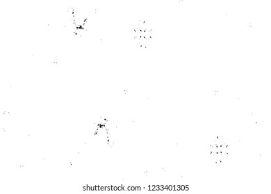 Grunge overlay layer. Abstract black and white vector background. Monochrome vintage surface with dirty pattern in cracks, spots, dots. Old wall in dark horror style design
