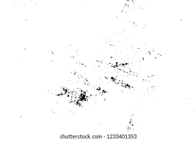Grunge overlay layer. Abstract black and white vector background. Monochrome vintage surface with dirty pattern in cracks, spots, dots. Old wall in dark horror style design