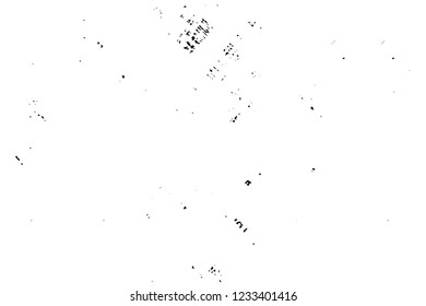 Grunge overlay layer. Abstract black and white vector background. Monochrome vintage surface with dirty pattern in cracks, spots, dots. Old wall in dark horror style design