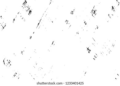 Grunge overlay layer. Abstract black and white vector background. Monochrome vintage surface with dirty pattern in cracks, spots, dots. Old wall in dark horror style design