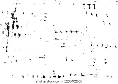 Grunge overlay layer. Abstract black and white vector background. Monochrome vintage surface with dirty pattern in cracks, spots, dots. Old wall in dark horror style design