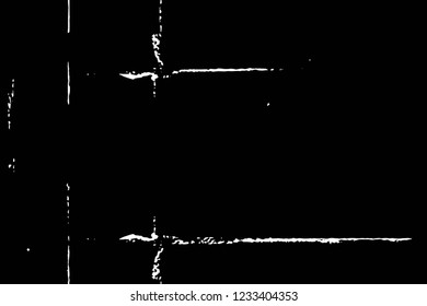 Grunge overlay layer. Abstract black and white vector background. Monochrome vintage surface with dirty pattern in cracks, spots, dots. Old wall in dark horror style design
