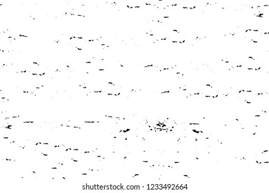 Grunge overlay layer. Abstract black and white vector background. Monochrome vintage surface with dirty pattern in cracks, spots, dots. Old wall in dark horror style design