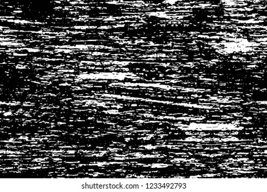 Grunge overlay layer. Abstract black and white vector background. Monochrome vintage surface with dirty pattern in cracks, spots, dots. Old wall in dark horror style design