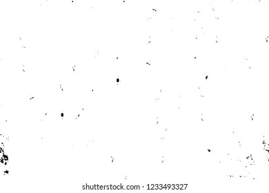 Grunge overlay layer. Abstract black and white vector background. Monochrome vintage surface with dirty pattern in cracks, spots, dots. Old wall in dark horror style design