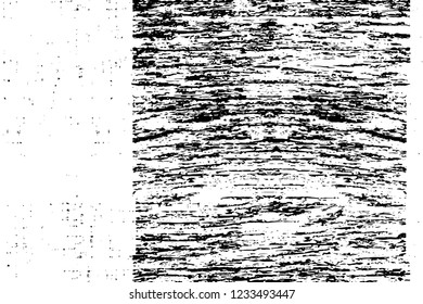 Grunge overlay layer. Abstract black and white vector background. Monochrome vintage surface with dirty pattern in cracks, spots, dots. Old wall in dark horror style design