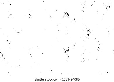 Grunge overlay layer. Abstract black and white vector background. Monochrome vintage surface with dirty pattern in cracks, spots, dots. Old wall in dark horror style design