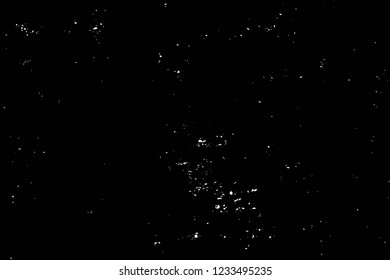 Grunge overlay layer. Abstract black and white vector background. Monochrome vintage surface with dirty pattern in cracks, spots, dots. Old wall in dark horror style design