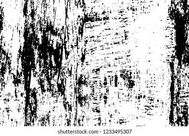 Grunge overlay layer. Abstract black and white vector background. Monochrome vintage surface with dirty pattern in cracks, spots, dots. Old wall in dark horror style design