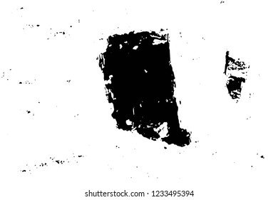 Grunge overlay layer. Abstract black and white vector background. Monochrome vintage surface with dirty pattern in cracks, spots, dots. Old wall in dark horror style design